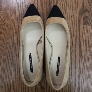 Zara block pointy low heel